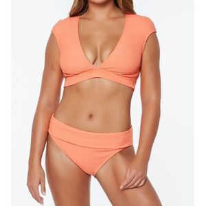 Bleu Rod Beattie Walk The Line  Cap Sleeve Top Banded Hipster 2 pc bikin…